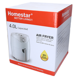 @freidora de aire 4.0 litros blanca homestar