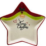 Plato de estrella de navidad 23.5 x 23.5 x 2.5 cm