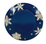 Plato de navidad lano de 11" azul