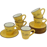 Juego tazas con platos 12pz 90ml 11