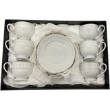 Juego de taza con plato 12pz 180cc 1