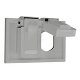 tapa doble gris waterproof 4976 gy leviton