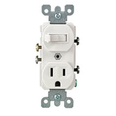 Interruptor con toma corrente blanco 5225-w levton