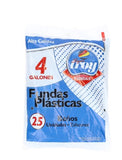 Troy fundas basura 4 gl negras*