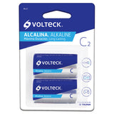 Pila alcalina tamano c, blister con 2 voltech
