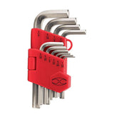 Juego de 10 llaves allen cortas desde 1/16" hasta 3/8" truper