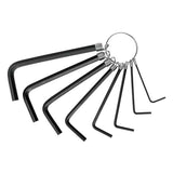 Juego de 8 llaves allen tipo llavero desde 1/16" hasta 1/4" truper