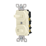 Interruptor doble crema sn tapa lnea estandar volteck