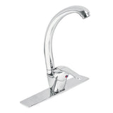 Mezcladora de fregadero onoando cuello curvo de laton foset aqua