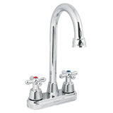 Mezcladora de lavaanos 4" tipo bar puño cruceta croada acero inoxidable foset aqua