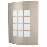 Aplique decortivo sin lmpr con bse e26/e27 cudrdo de cero inoxidble volteck