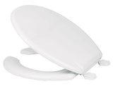 Tapa de inodoro redonda economica de polipropileno blanca fose basic