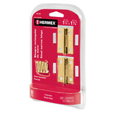 Bisagra 2" de acero latonado en funda hermex