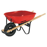 Carretilla 5ft3 mangos de madera y goma reforzada pretul