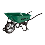 Carretilla 4.75ft3 mangos de hierro y goma imponhable truper