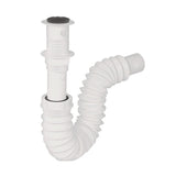 Sifon flexible para lavamano 1 1/4" tipo p de polipropileno foet