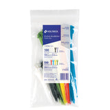 Bolsa de arazaderas plasticas (tairras) colores surtidos 200 piezas volteck