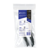 Abrzders plstics (tirrs) negro y blnco 200 piezs, volteck