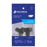 Juego de 2 enchufes sin tierra pvc volteck..