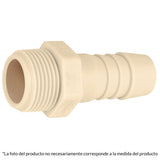 Adptdor mcho 1'' x 1'' de insercion rosc extern de polipropileno foset