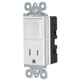 Interruptor + tomacorrente blanco sn tapa lnea classc volteck