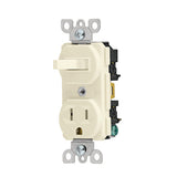 Interruptor + tomacorrente crema sn tapa lnea estandar volteck