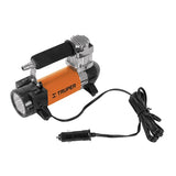 Compresor de aire 12 voltios on linterna para auto truper