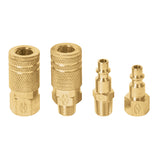 Juego de 4 conectores 1/4" npt para compresor truper