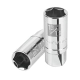 Cubo meanio para bujia 13/16" entrada 1/2" hexagonal largo truper..