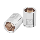 Cubo meanio 14mm entrada 1/4" hexagonal orto truper..