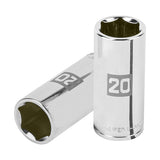 Cubo meanio 20mm entrada 3/8'' hexagonal largo truper..