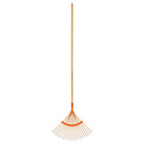 Escoba d mtal curva 22 dints mango d madra 48" trupr..