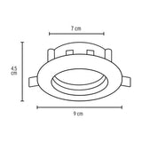luces circular de empotrar de led dirigibles