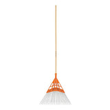 Escoba d mtal rcta rforzada 20 dints mango d madra 48" trupr
