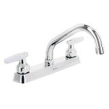 Mezcladora de fregadero 8" cuello corto puño palanca tipo cono de laton foset basic