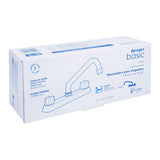 Mezcladora de fregadero 8" cuello corto puños hexagonales de laton foset basic