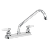 Mezcladora de fregadero 8" cuello largo puños palanca tipo cono de laton foset basic