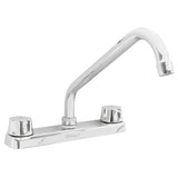 Mezcladora de fregadero 8" cuello largo puños hexagonales de laton foset basic