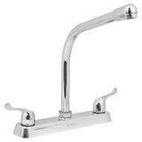 Mezcladora de fregadero 8" tipo cobra puño palanca acero inoxidable foset basic