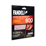 Disco lija con sistema de sujecion de ganchillo