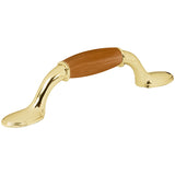 Tirador con insero de madera 76mm laon aniguo hermex