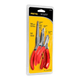 Juego de 3 pinzas pequeñas mixtas desde 4" hasta 6" pretul