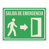 Letrero pastico "saida de emergencia" truper.
