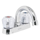 Mezcladora de lavaanos 4" cuello curvo puños acrilicos de laton foset basic