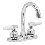 Mezcladora de lavaanos 4" cuello tipo bar puños palanca tipo cono de laton foset basic