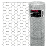 Malla de gallinero 1/2" x 1/2" c-23 (3' x 49.2 yd) acero galvanizada fiero