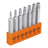 Juego de 7 puntas torx con seguro combinadas largas truper expert