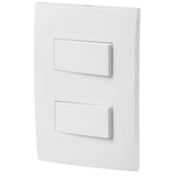 Interruptor sencllo + 1 de 3 vas blanco oslo volteck