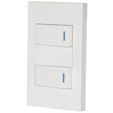 Interruptor sencllo + 1 de 3 vas blanco lnea española volteck