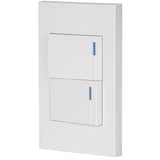 Interruptor sencllo + 1 de 3 vas 35mm blanco lnea española volteck